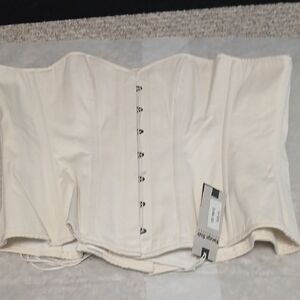 Authentic Cream Strapless Longline Corset Shapewear
